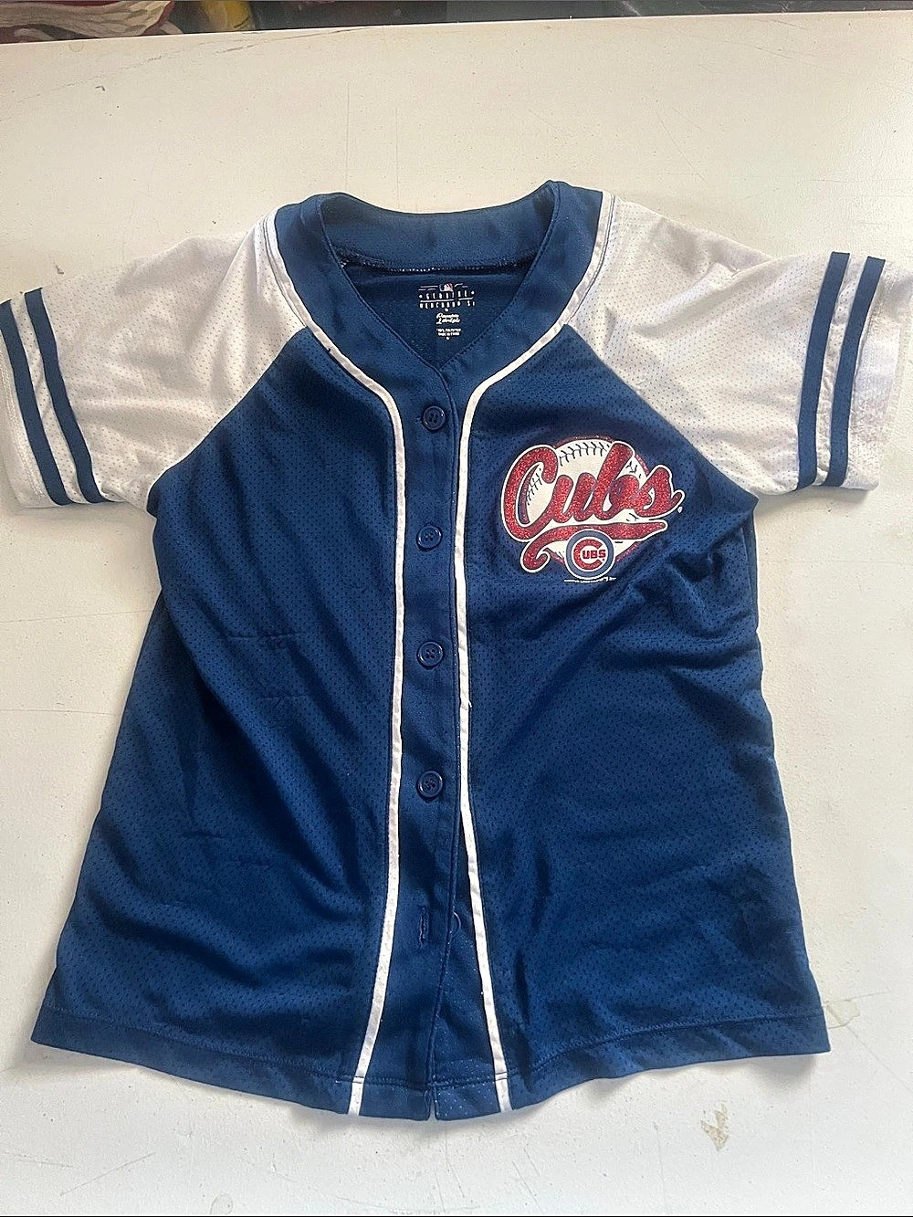Genuine merchandise Chicago Cubs jersey girls 10/12 Blue & White Jersey